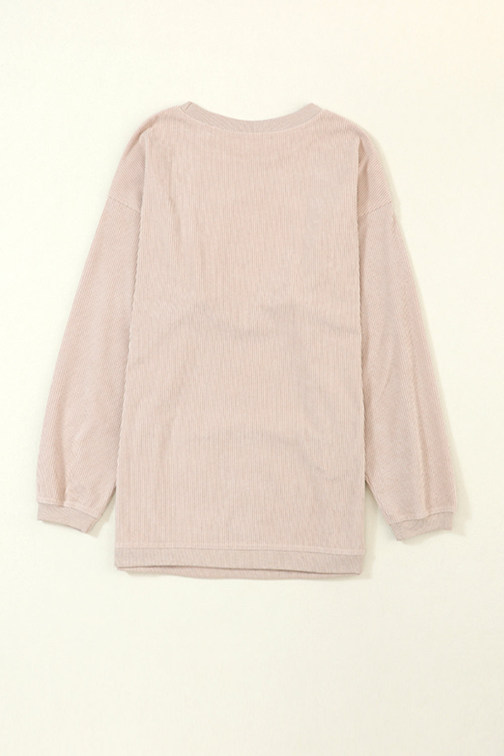 Grass Green Ribbed Corded Oversized Sweatshirt
