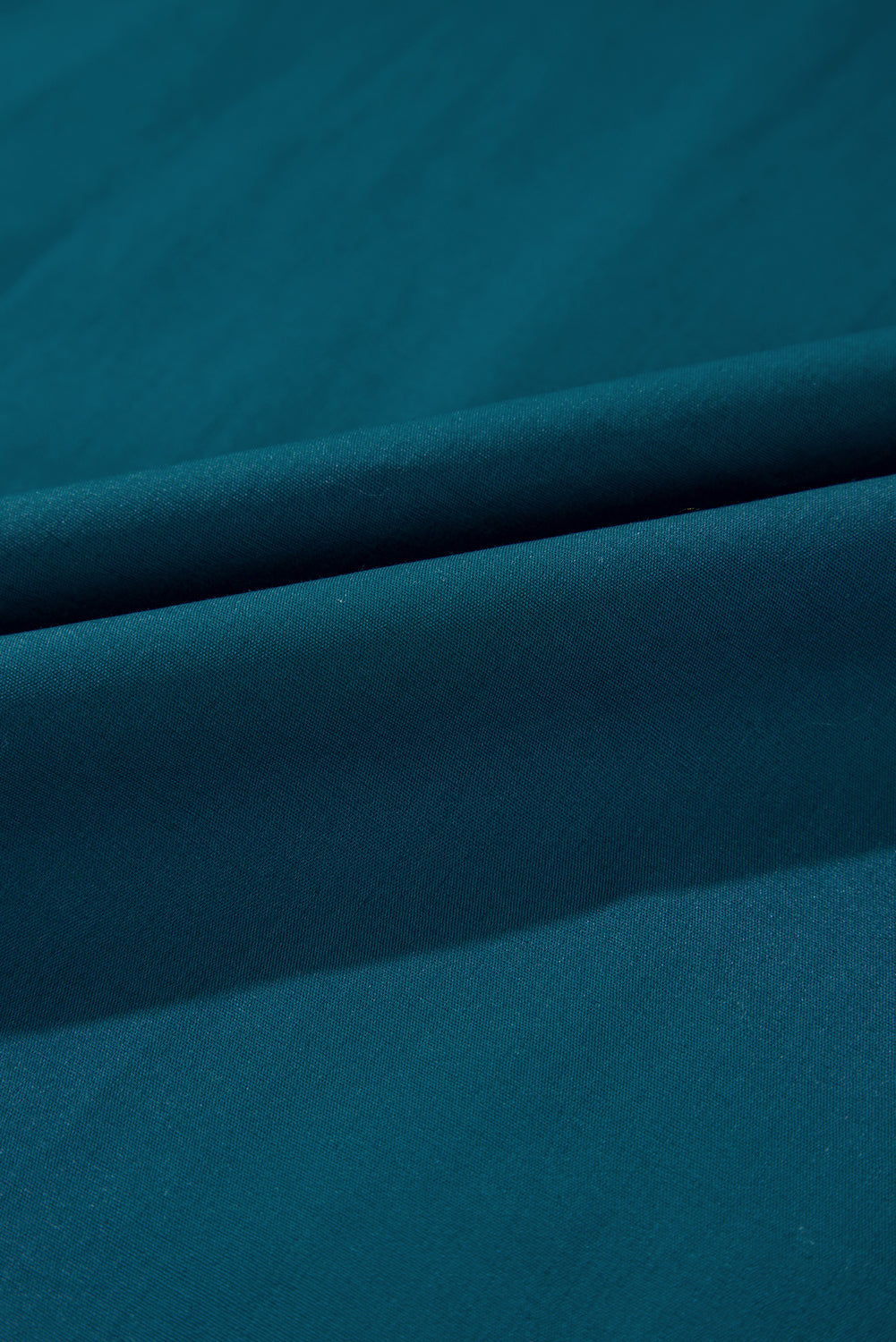 Blue Sapphire Colorblock Split V Neck Puff Sleeve Mini Dress