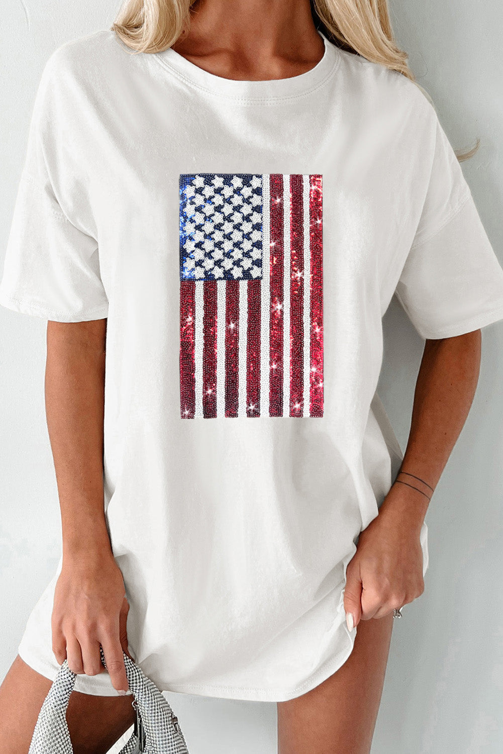 White SUMMER FOREVER Flower Graphic T Shirt