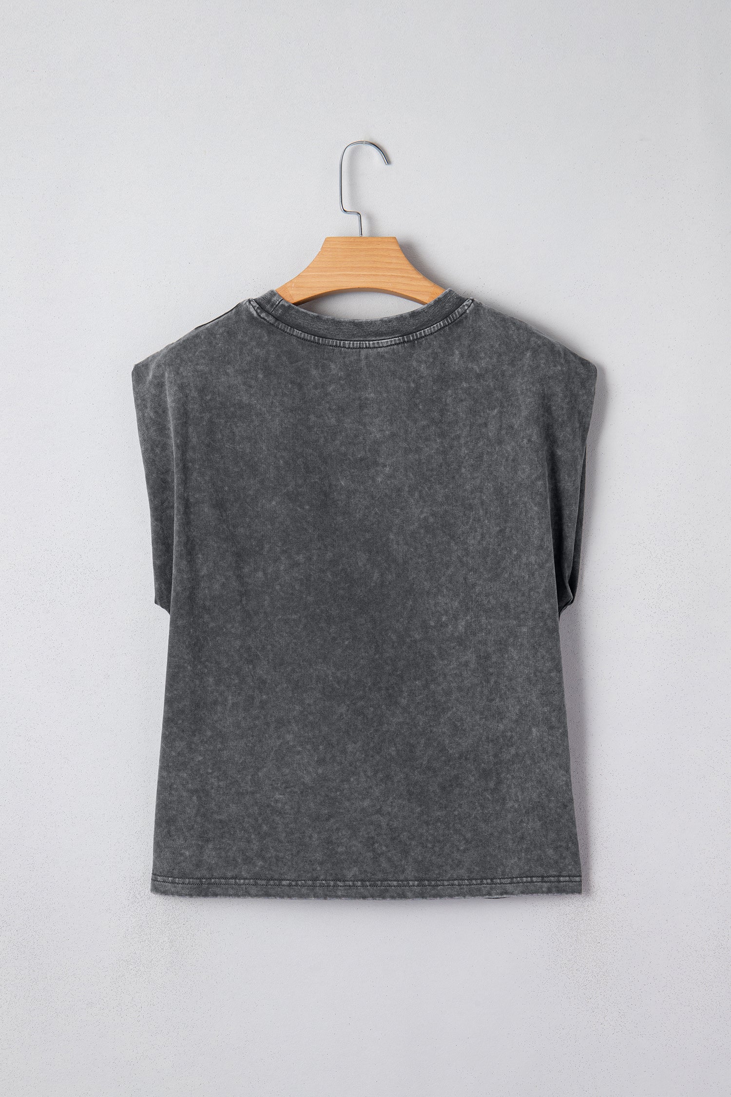 Smoke Gray Cowboy & Beer Western Graphic Mineral Wash Tank Top