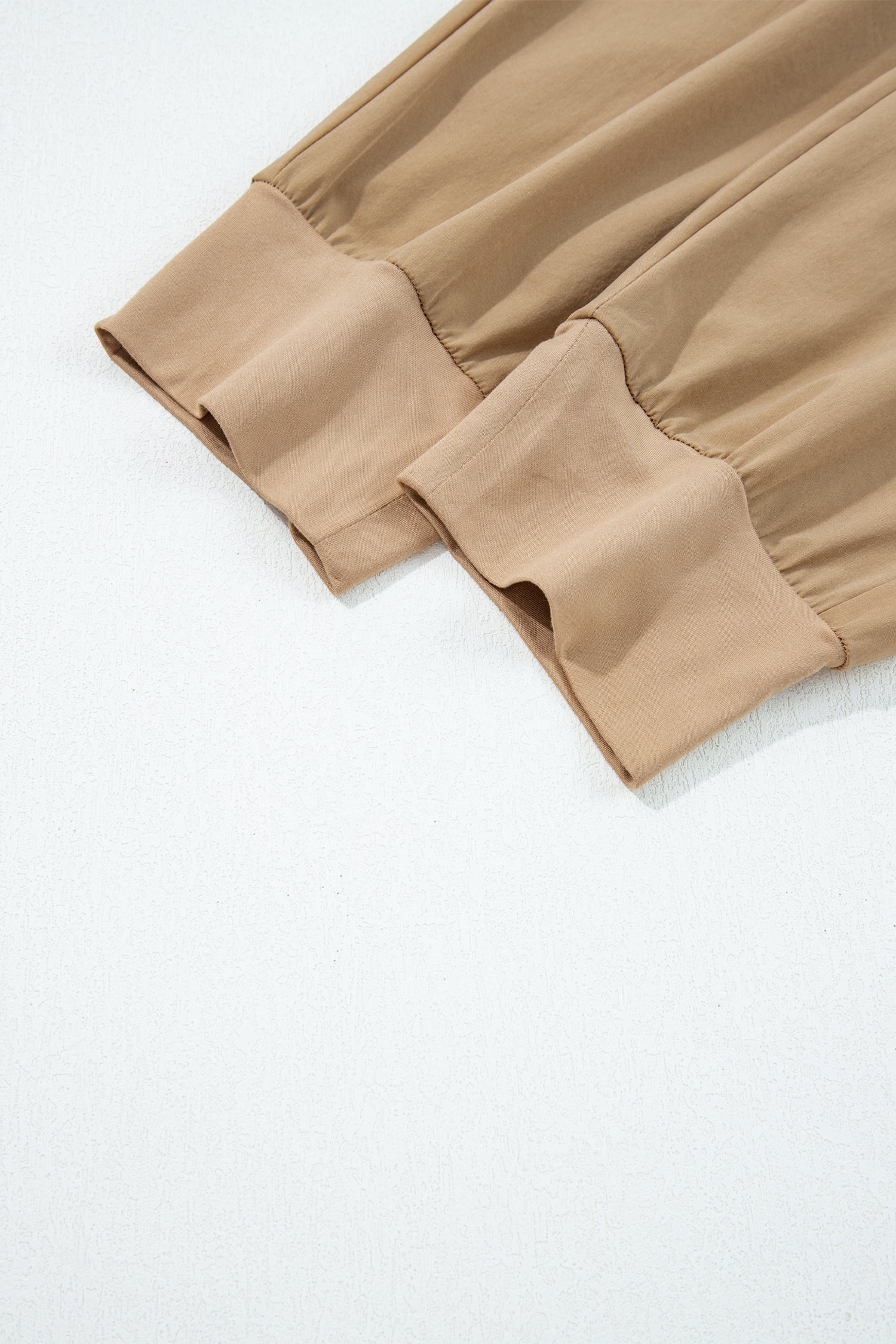 Black Elastic High Waist Pocketed Cargo Jogger Pants