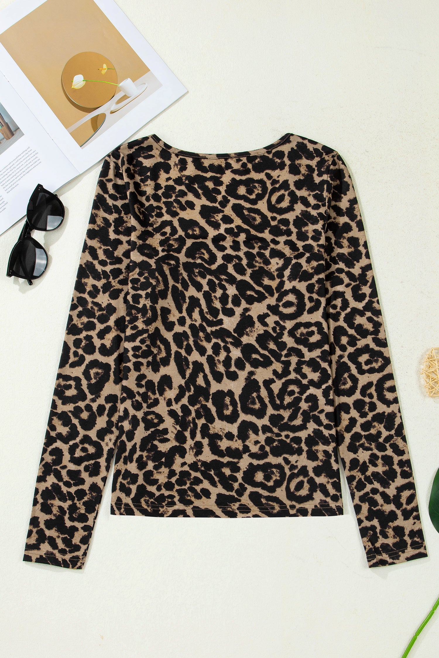 Black Floral Print Slim Long Sleeve T Shirt
