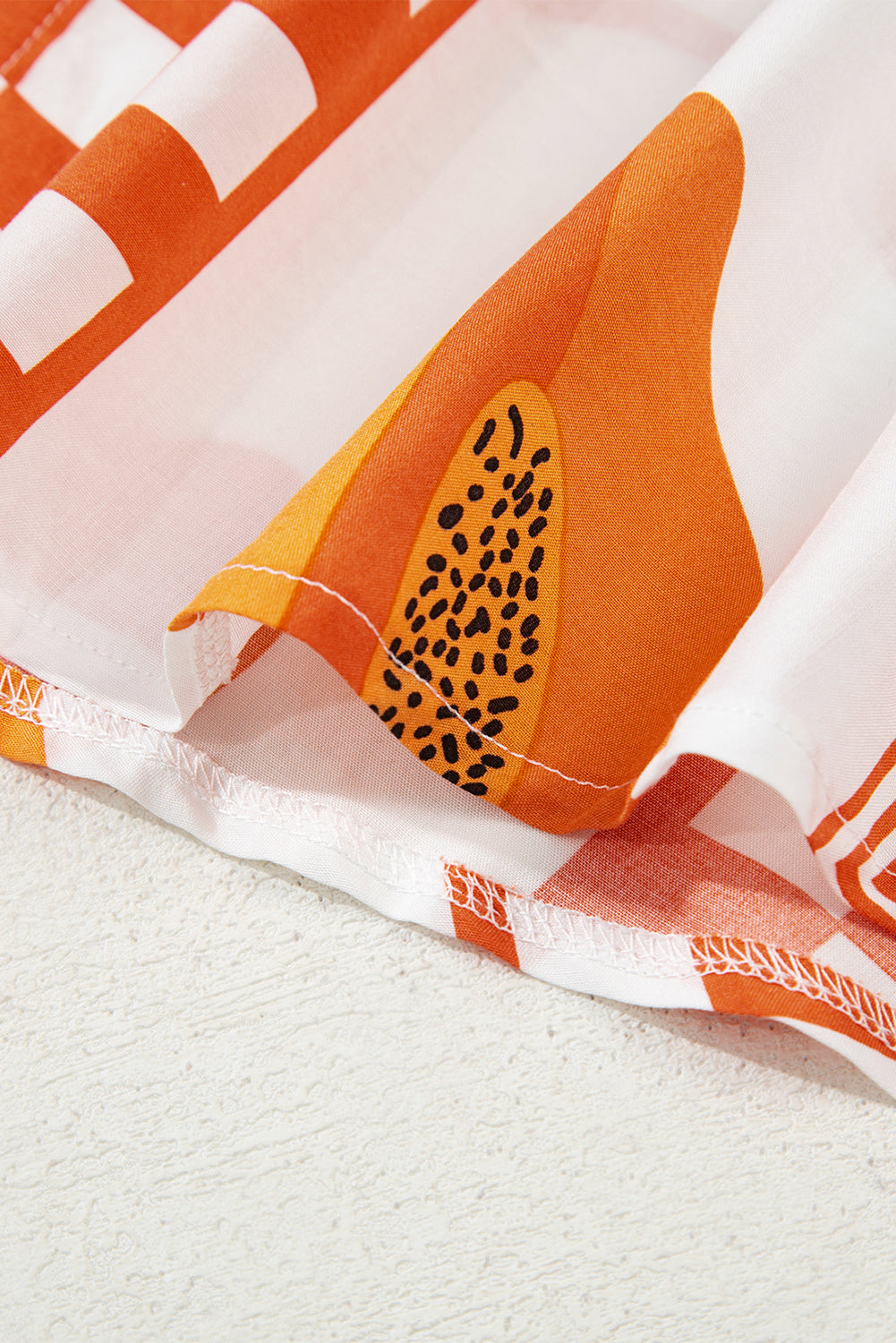 Orange Lemon Pawpaw Print Half Sleeve Shirt and Pants Set