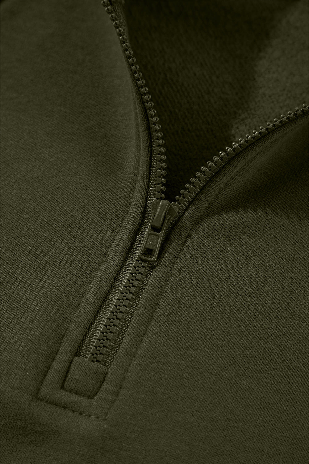 Fushia Zipped Neck Pullover Drop Shoulder Sweatshirt
