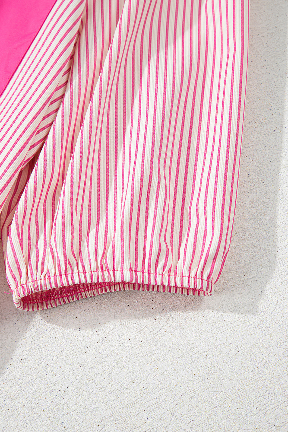 Black Stripe Color Block Patchwork Shirt Collar Button Down Puff Sleeve Mini Dress