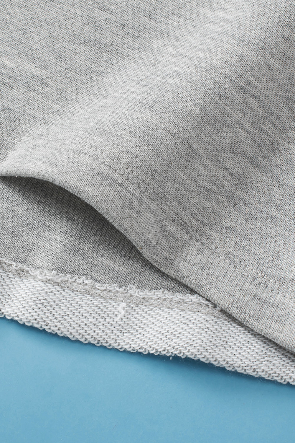Gray Contrast Patchwork Double Chest Pocket Top