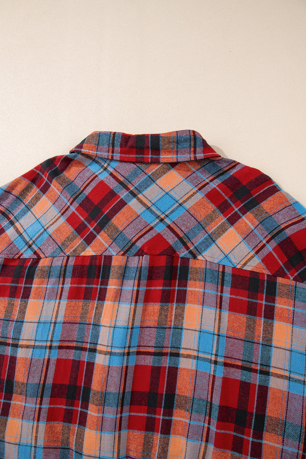 Red Plaid Print Loose Vintage Shirt